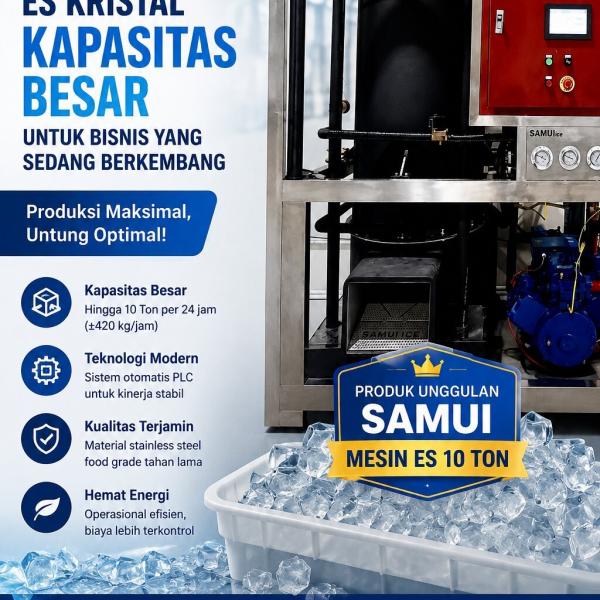 Mesin Pembuat Es Kristal Kapasitas Besar untuk Bisnis yang Sedang Berkembang
